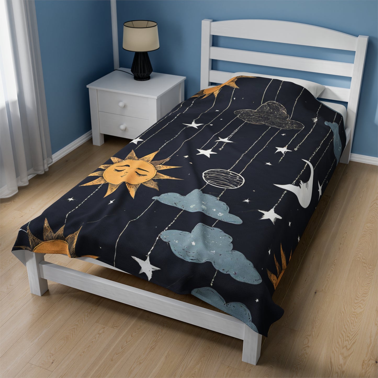 Sun and Moon Velvet Blanket