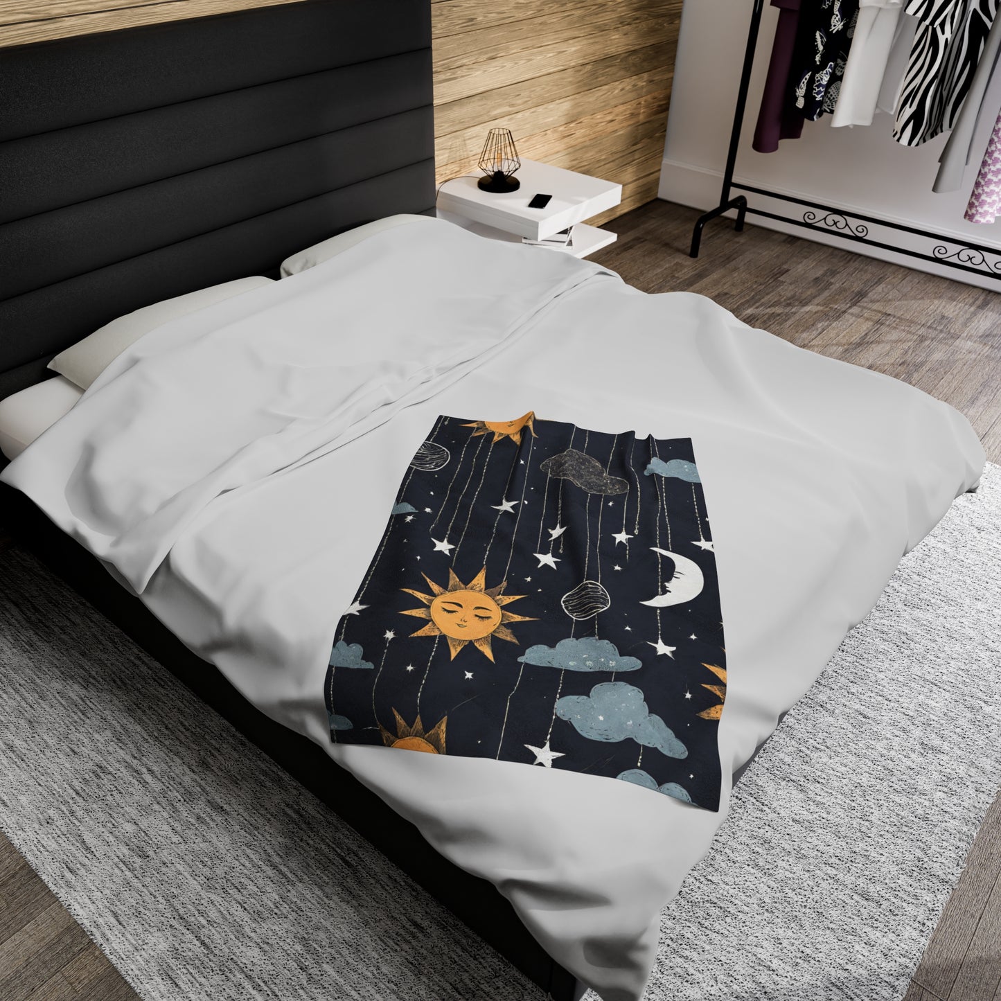 Sun and Moon Velvet Blanket