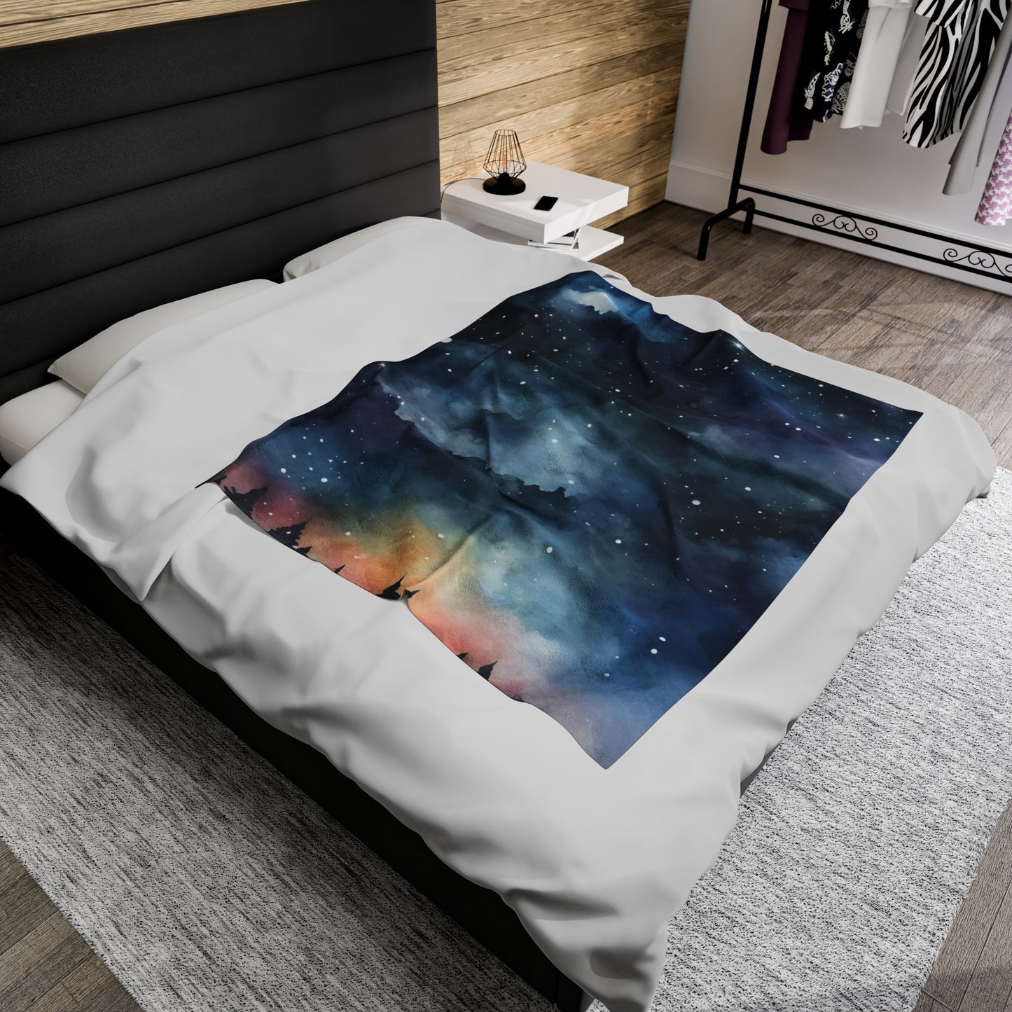 Starry Night Velvet Blanket
