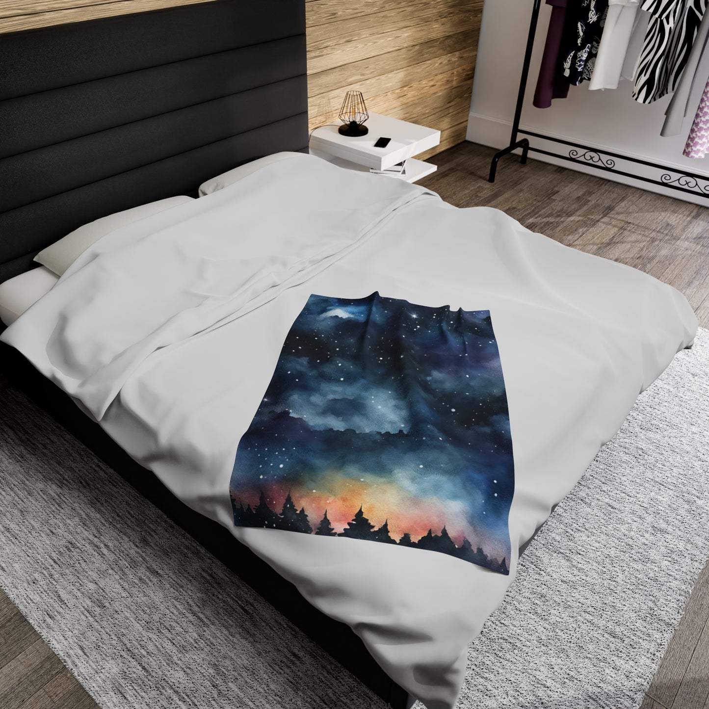 Starry Night Velvet Blanket