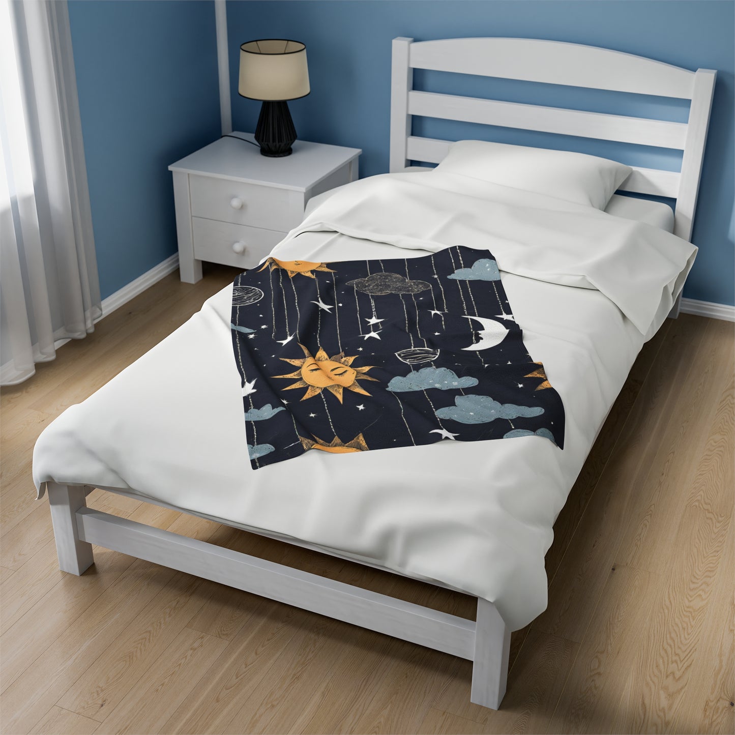 Sun and Moon Velvet Blanket