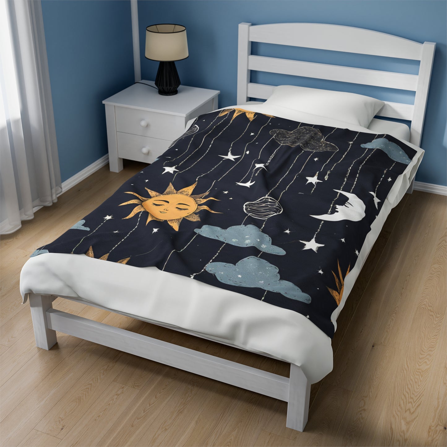 Sun and Moon Velvet Blanket