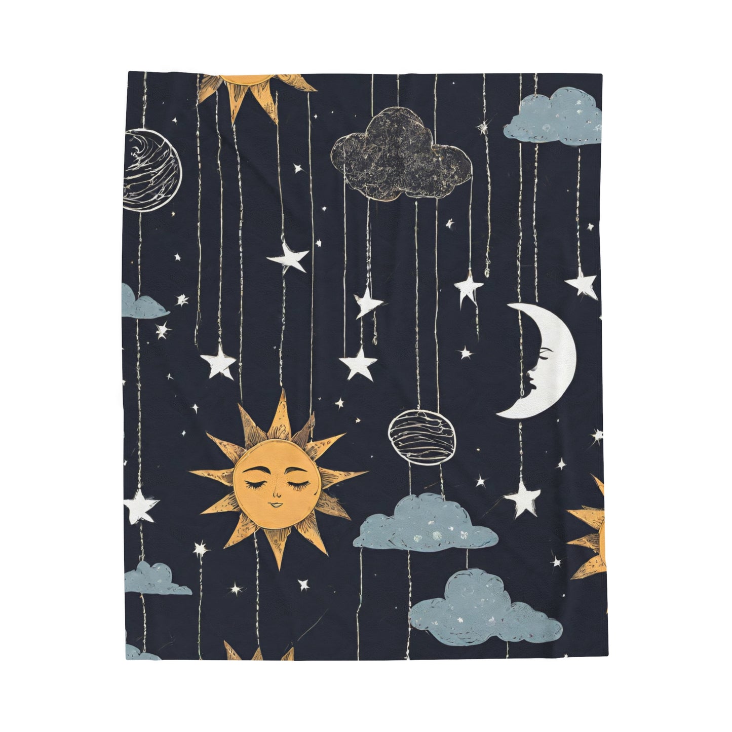 Sun and Moon Velvet Blanket