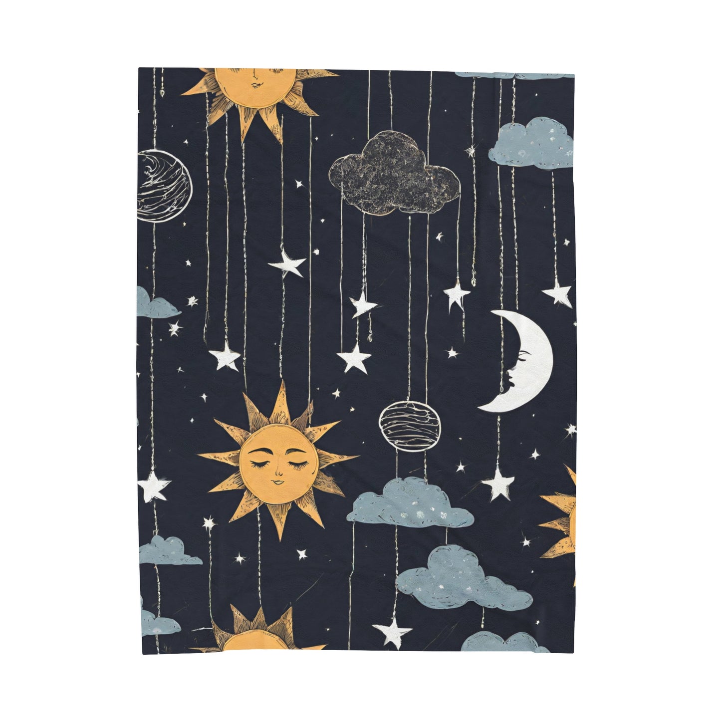 Sun and Moon Velvet Blanket