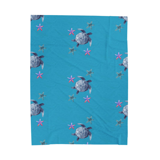 Velveteen Plush Turtle Blanket